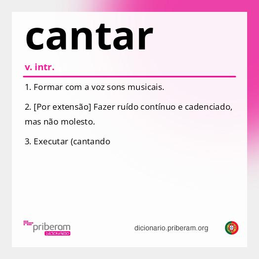 Significado de cantar